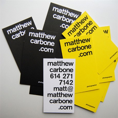 Yellow Identity Cards business card
