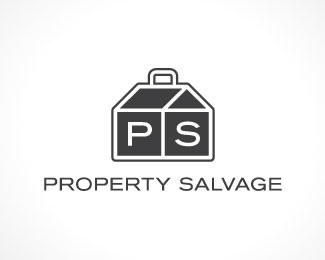 black,house,property,estate,salvage logo