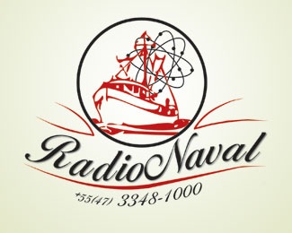 radio,naval,boat logo