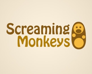 brown,monkey,animals,monkeys,screaming logo