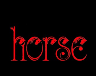 horse font logotype logo