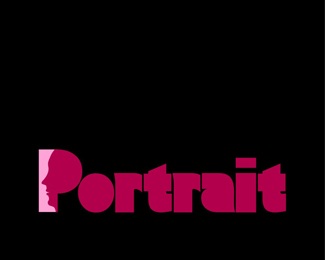 female logotype portrait logo