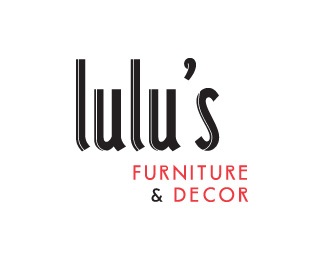 furniture,modern,decor,typographic,lulu's logo