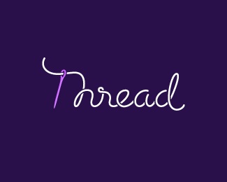 pink,purple,needle,thread logo