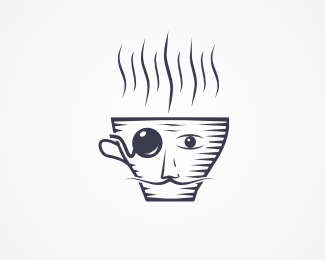 coffee,personal,cafe,eyeglass,monocle logo