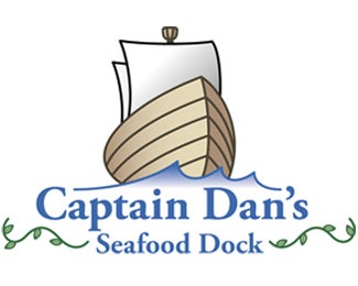 captain,food,restaurant,dining,seafood logo