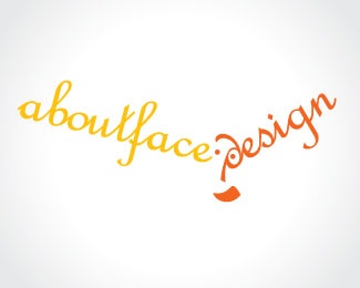 face,font,script,feminine,aboutface logo