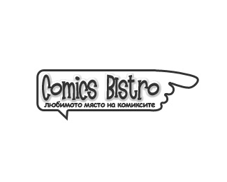 sign,comics,baloon,bistro logo