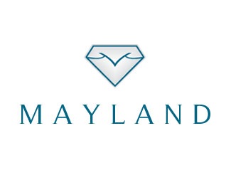 blue,silver,diamond,boat,mayland logo