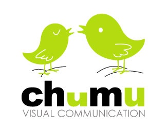 chumu,green black,sabir,two birds,visual communication logo