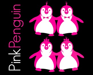 pink,gay,penguin logo