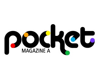 pocket,rainbow,maggazine logo