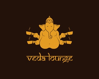 brown,yellow,indian,lounge,veda logo