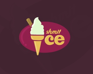 ice cream shmit logo logotype colorfull purple icy logo