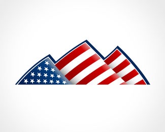 flag,mountains,rockies logo