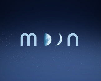 moon,stars,dark logo