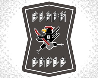black,eagle,feathers,bandana logo