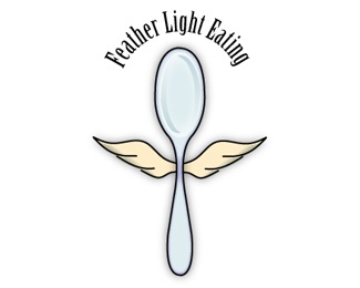 light,feather,spoon,wings,eating logo