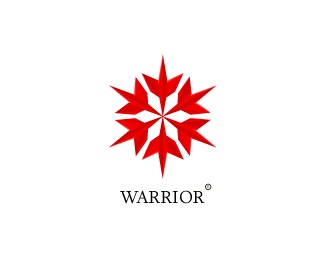 red warrior,spear logo