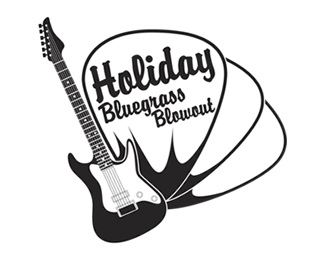 guitar,fun,annual holiday,bluegrass music,christmas party logo