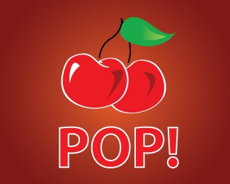 leaf,red,funny,pop,cherrys logo