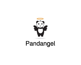angel,animal,black,cute,panda logo