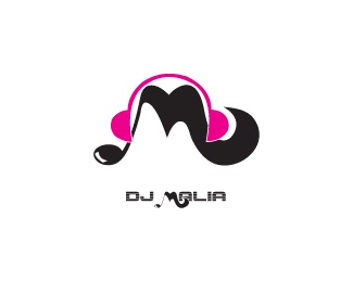 music,dj,girl,groovy logo