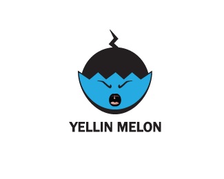 character,lightning,cartoon,melon,mascot logo