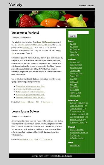 fruits,vegetables website template