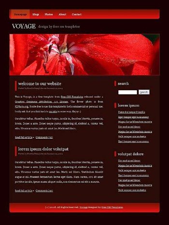 flower website template