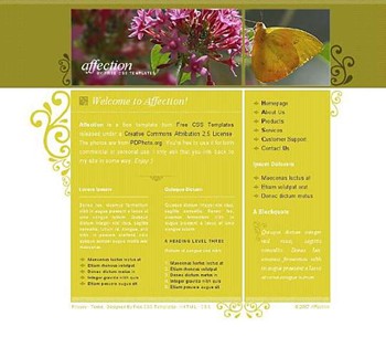 butterfly,flower,nature,santa website template