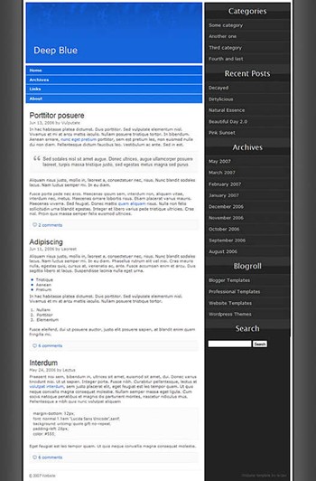 blog,business website template