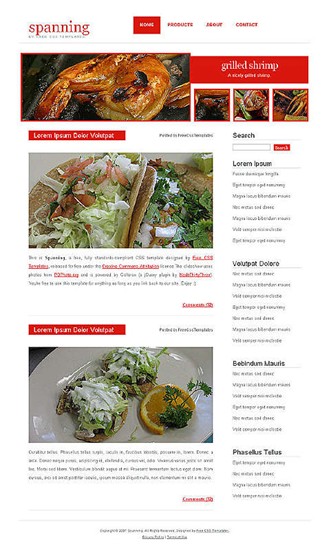 food website template