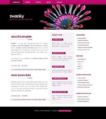 flower website template