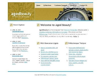 antique,clock website template