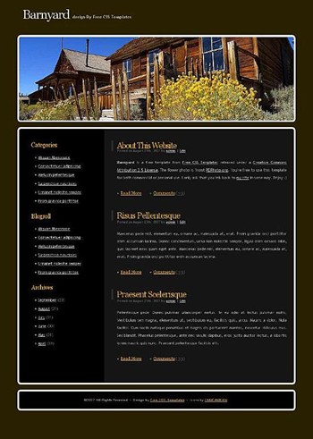 barn,house,rest website template