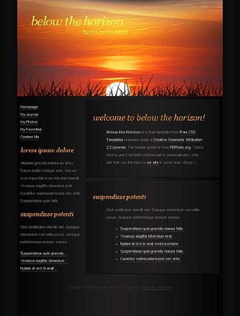 nature,outdoor,sunset website template