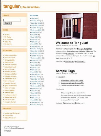 window website template