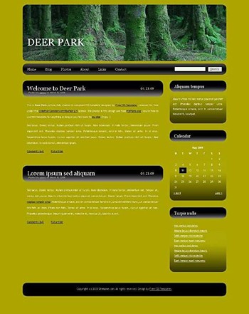 forest website template