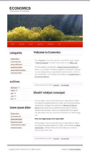 forest,rays,sun website template