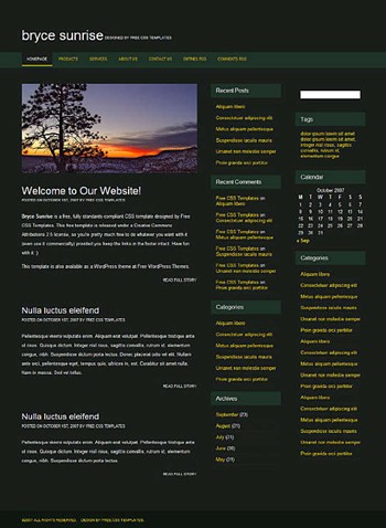 nature,trees website template