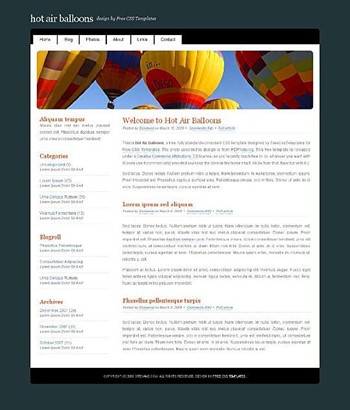 ballon,sky website template