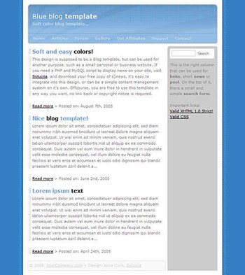 blog website template