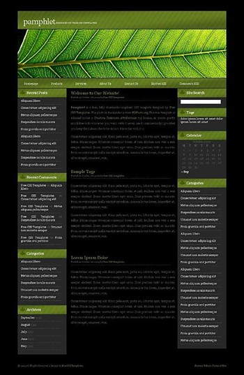 leaf,nature website template