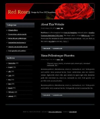 flower,roses website template