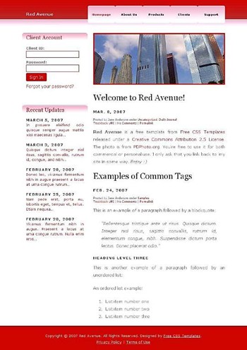 building,skyscraper website template