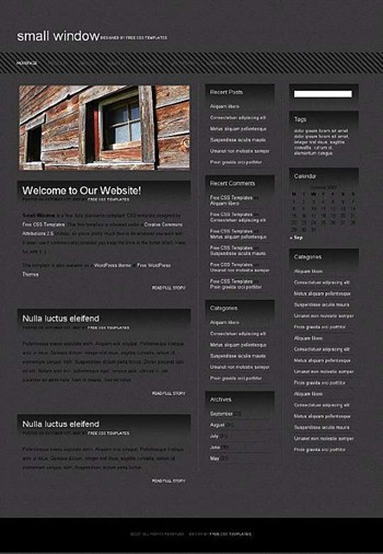 window,wood website template