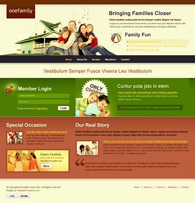 family website template